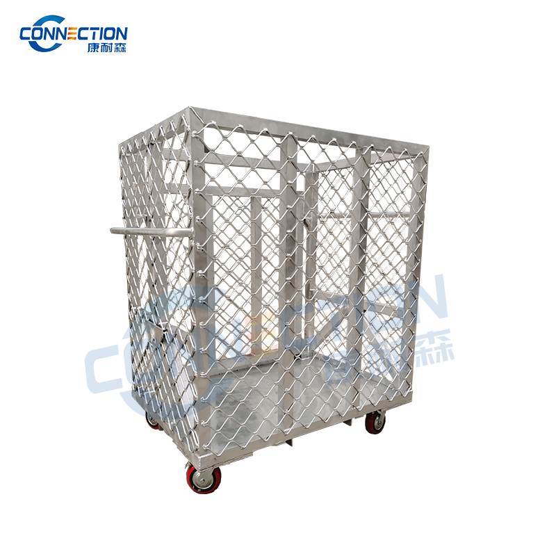 Lockable Mobile Aluminum Mesh Storage Cage SC-1425/1550ALU