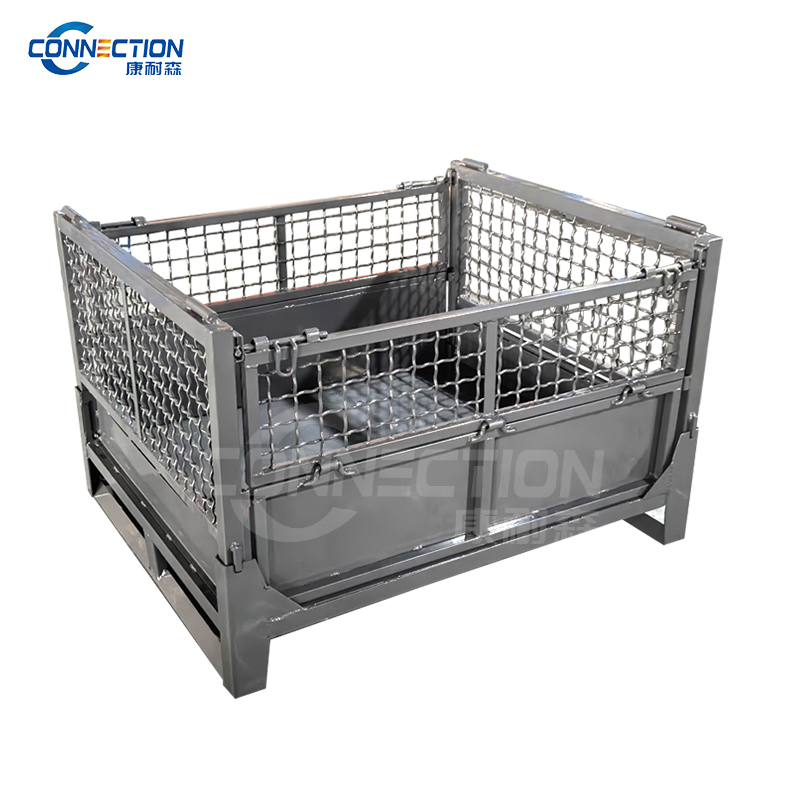 Stackable Collapsible Wire Mesh Storage Cage CON-03