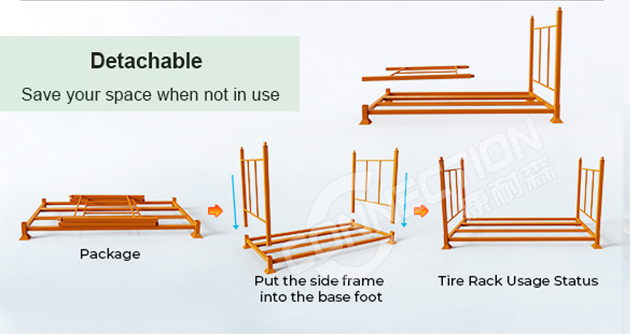 Detachable-Tire-Rack-Structure