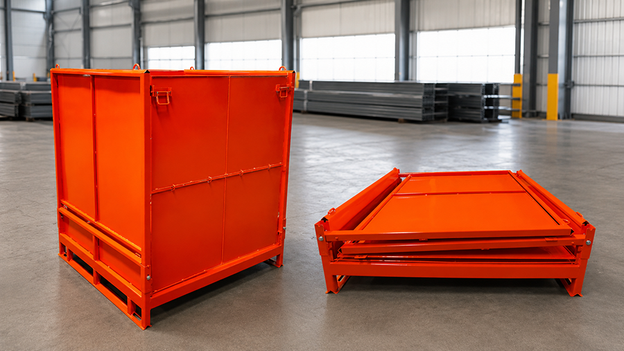Folded Collapsible Storage Cage