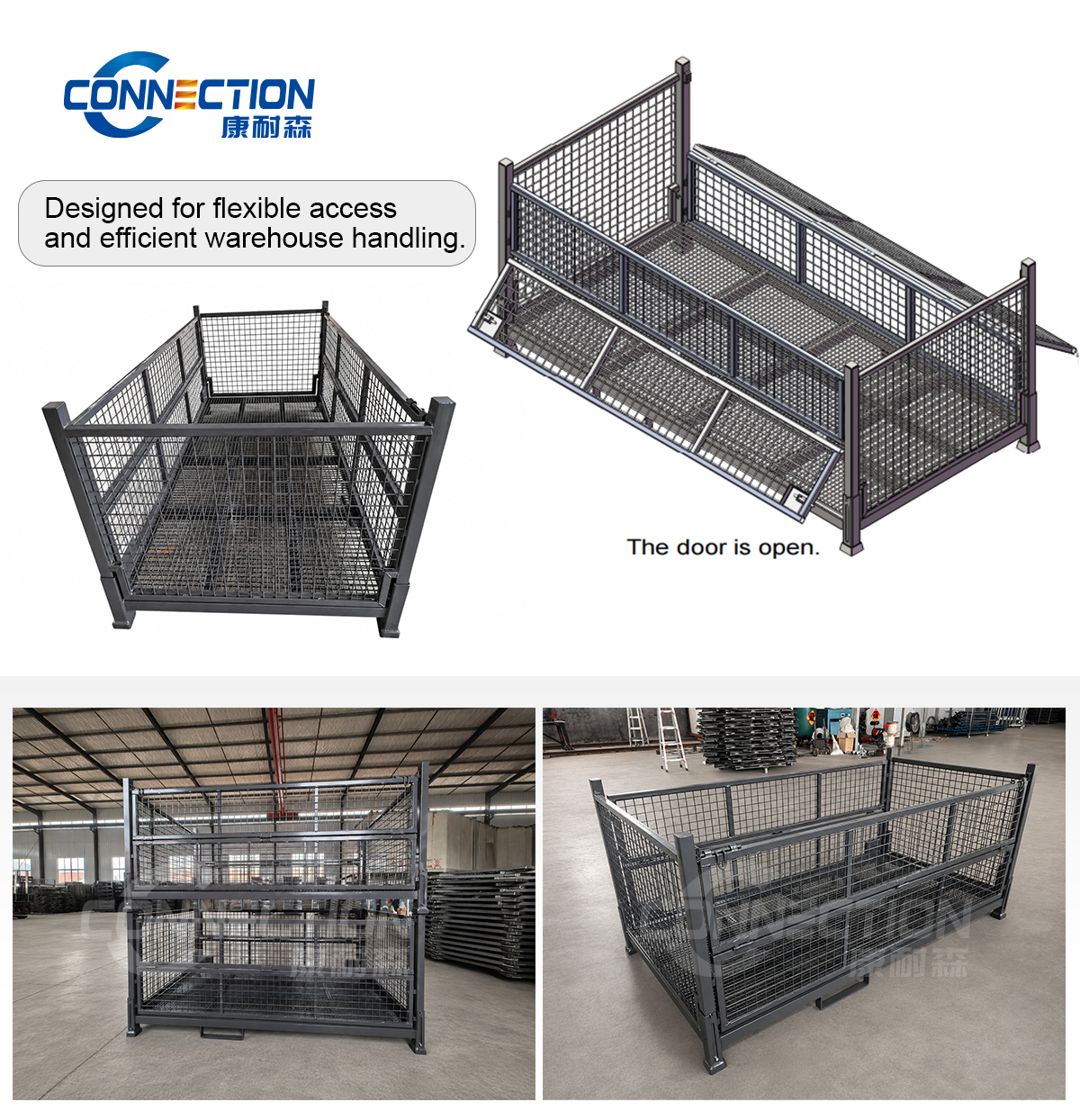 Front and Rear Gate Design of Coconut Storage Cage